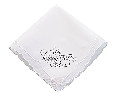 Lillian Rose HA180 HT Wedding Keepsake Hankie For Happy Tears Baumwolltaschentuch, 30,5 cm, Textil, Weißes Metall Lillian Rose HA180 HT Wedding Keepsake Hankie For Happy Tears Baumwolltaschentuch, 30,5 cm, Textil, Weißes Metall von Lillian Rose