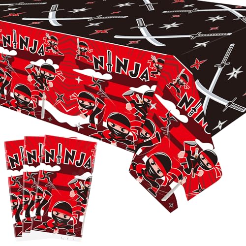 3 Stück Ninjas Geburtstag Party Tischdecke Dekorationen - Ninjas Party Supplies, Ninjas Thema Party Tischdecken, Ninjas Warrior Master Tischdecke für Jungen Mädchen Kinder Baby Dusche Karate Party 3 Stück Ninjas Geburtstag Party Tischdecke Dekorationen - Ninjas Party Supplies, Ninjas Thema Party Tischdecken, Ninjas Warrior Master Tischdecke für Jungen Mädchen Kinder Baby Dusche Karate Party von Lilwemen