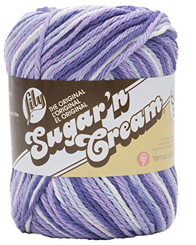 Lily Sugar'n Cream 10201919997 Super Size Ombres Garn, Violett (Purple Haze), 3 oz, 138 Meter von Lily