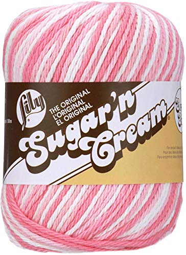 Lily Sugar'n Cream Super Size Ombres Garn, 85 g, Erdbeere, 1 Knäuel von Lily