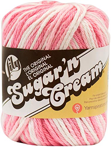 LILY, Erdbeere Sugar 'N Cream The Original Ombre Garn, 4-lagig Kammgarn, Baumwolle, 2 Ounces/95 Yards (Pack of 1), 86 von Lily