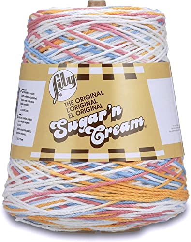 Lily Sugar N Cream Cones Kitchen Breeze Garn, 1 Packung mit 400 g, Baumwolle, 4 Medium, 700 m – Stricken, Häkeln und Basteln von Lily