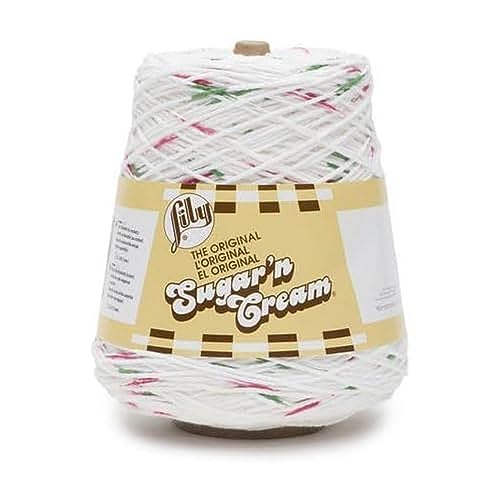 Lily Sugar'N Cream Cones Holly Jolly Garn – 1 Packung mit 400 g – Baumwolle – 4 Medium – Stricken/Häkeln von Lily