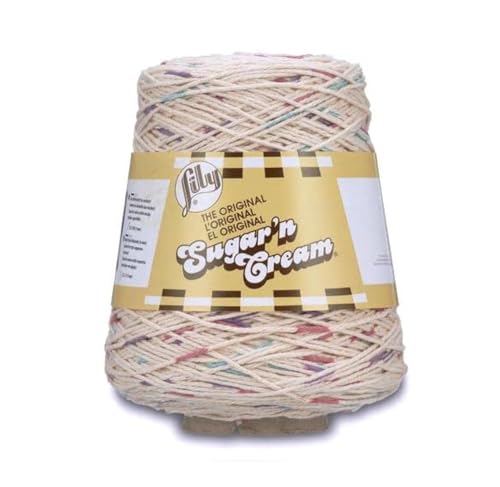 Lily Sugar N Cream Cones Potpourri Garn – 1 Packung mit 400 g – Baumwolle – #4 Medium – 706 Meter – Stricken/Häkeln von Lily