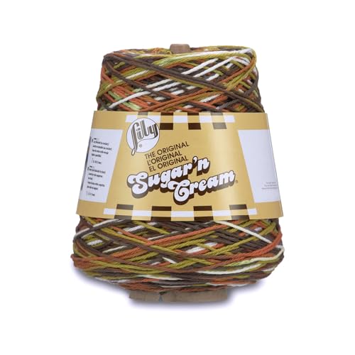 Lily Sugar N Cream Cones Woodland Trail Ombre Garn – 1 Packung mit 400 g – Baumwolle – #4 Medium – 700 Meter – Stricken, Häkeln und Basteln von Lily