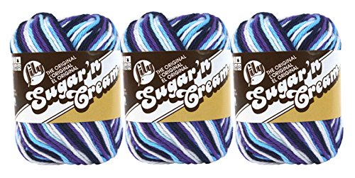 Lily Sugar N Cream Garn, 100 % Baumwolle, Ombres, Drucke, Düfte und Streifen, 3 Stück, baumwolle, Moondance #2135, 3-Pack Lily Sugar N Cream Garn, 100 % Baumwolle, Ombres, Drucke, Düfte und Streifen, 3 Stück, baumwolle, Moondance #2135, 3-Pack von Lily