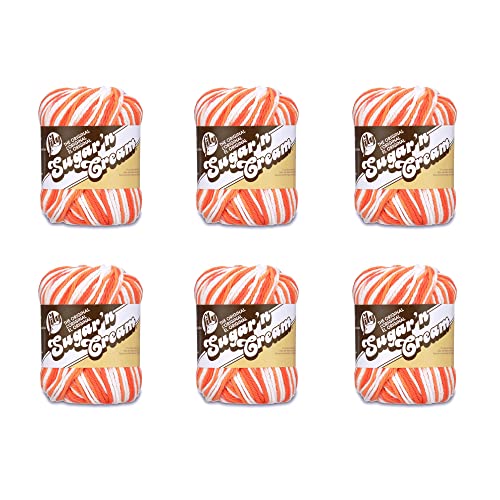 Lily Sugar'N Cream Garn, 6 Stück, Mohnblumen, 6 Stück von Lily