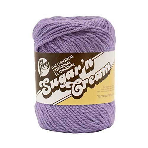 Lily 10200101317 Sugar 'N Cream The Original Solid Garn, 70,9 g, Medium 4 Gauge, 100% Baumwolle – Hot Purple – Maschinenwäsche und Trocknen von Lily