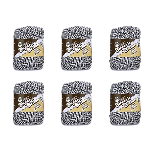 Lily Sugar'N Cream Super Size Overcast Twist Garn – 6 Packungen mit 85 g – Baumwolle – 4 Medium (Kammgarn) – 150 Meter – Stricken/Häkeln von Lily