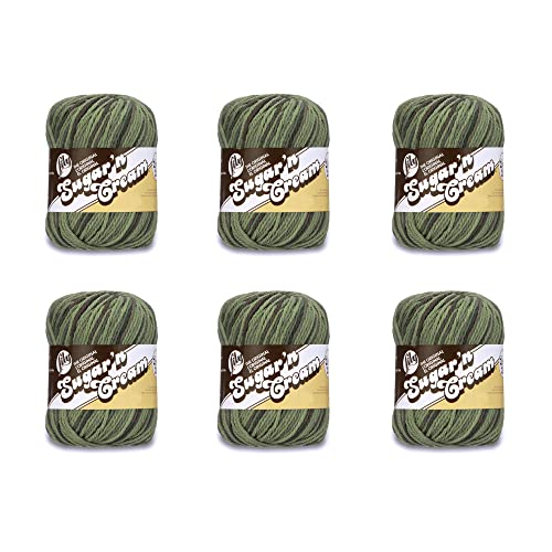 Lily Sugar'N Cream Super Size Renegade Garn – 6 Pack mit 85 g – Baumwolle – 4 Medium (Kammgarn) – 150 Meter – Stricken/Häkeln von Lily