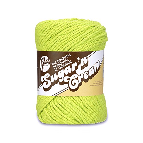 Lily Sugar 'N Cream The Original Solid Garn, 70 g, Medium 4 Gauge, 100% Baumwolle, Grün – maschinenwaschbar und trocknergeeignet. von Lily