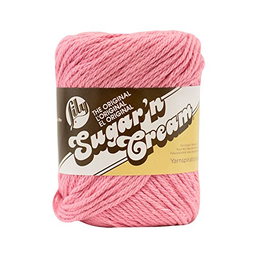 Lily Sugar 'N Cream The Original Solid Garn, mittlere Dicke, 100% Baumwolle, 70 g, Rosa von Lily