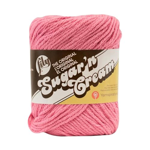 Lily Sugar 'N Cream The Original Solid Garn, mittlere Dicke, 100% Baumwolle, 70 g, Rosa Lily Sugar 'N Cream The Original Solid Garn, mittlere Dicke, 100% Baumwolle, 70 g, Rosa von Lily