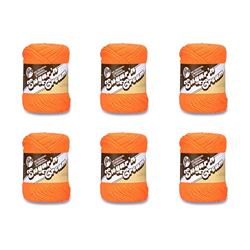 Lily Sugar'N Creme-Garn, 6 Stück, Hot Orange, 6 Stück von Lily