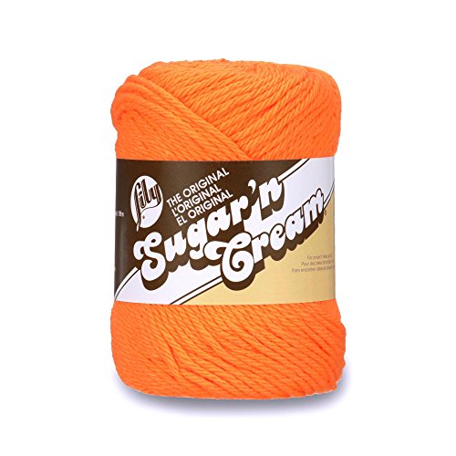 Lily Sugar 'n Cream Garn, Orange - Hot Orange, 60 ml Lily Sugar 'n Cream Garn, Orange - Hot Orange, 60 ml von Lily
