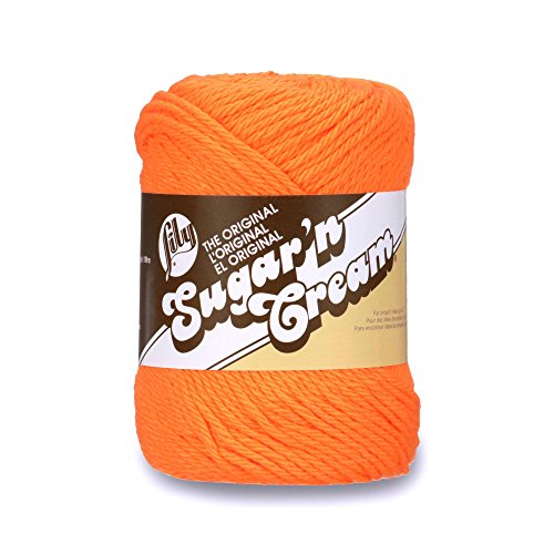 Lily Sugar 'n Cream Garn, Orange - Hot Orange, 60 ml von Lily