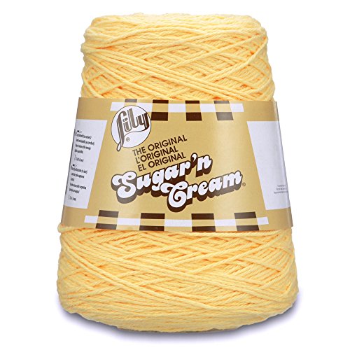 Lily Sugar'n Cream Garn, gelb, 1 Stück von Lily