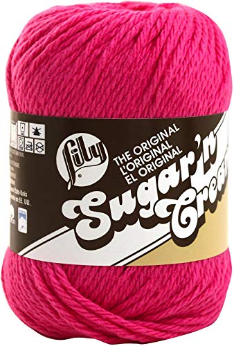 Lily Sugar 'n Cream Garn, hot pink, 60 ml Lily Sugar 'n Cream Garn, hot pink, 60 ml von Lily