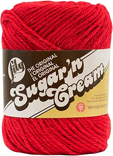 Lily Sugar 'n Cream Garn, rot, 60 ml von Lily