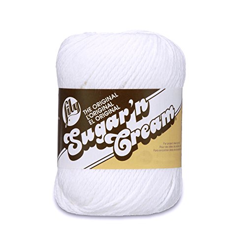 Lily Sugar 'n Cream Garn, weiß, 60 ml von Lily