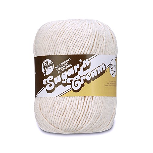 LILY Sugar'n Super Size-Solid Sugar 'n Cream Garn, Baumwolle, Natur, Big Ball, 113 von Lily