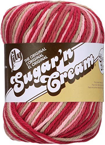 Lily Sugar'n Cream Supersize Ombres Garn, 85 g, Damast Ombre, 1 Knäuel Lily Sugar'n Cream Supersize Ombres Garn, 85 g, Damast Ombre, 1 Knäuel von Lily