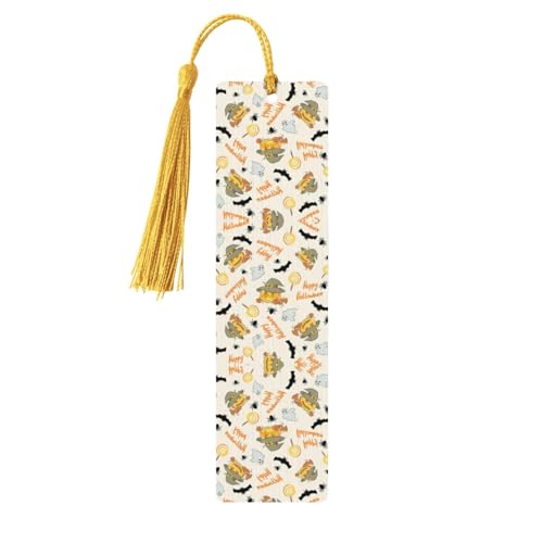 Halloween Kürbis Holz Lesezeichen Eule mit Quasten Natürliche DIY Etiketten für Bücher Perfektes Geschenk für Frauen Männer Halloween Kürbis Holz Lesezeichen Eule mit Quasten Natürliche DIY Etiketten für Bücher Perfektes Geschenk für Frauen Männer von LimPac