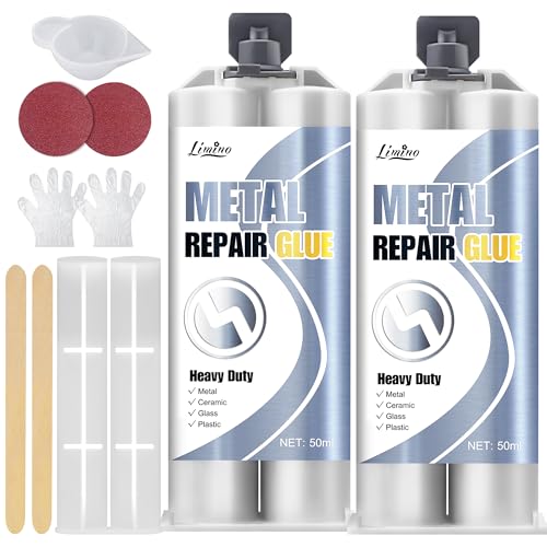 Metallkleber - 100ml Metallkleber Extra Stark, 2k Flüssigmetall Kleber zum Reparieren des Rissischen Metalls, Keramik, Kunststoffs, Holz, Metalllegierungen - Metallkleber Hitzebeständig, Wasserdicht Metallkleber - 100ml Metallkleber Extra Stark, 2k Flüssigmetall Kleber zum Reparieren des Rissischen Metalls, Keramik, Kunststoffs, Holz, Metalllegierungen - Metallkleber Hitzebeständig, Wasserdicht von Limino