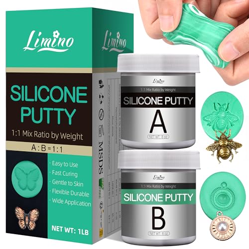Silikon Kautschuk - 450g / 16oz Knetsilikon SIL Hand Abformsilikon für Silikonform Herstellun, Gießen, Harzformen - 1:1 Knetmasse Abformmasse Silikongummi für DIY Silikon Formen, Kerzenformen, Seifen Silikon Kautschuk - 450g / 16oz Knetsilikon SIL Hand Abformsilikon für Silikonform Herstellun, Gießen, Harzformen - 1:1 Knetmasse Abformmasse Silikongummi für DIY Silikon Formen, Kerzenformen, Seifen von Limino
