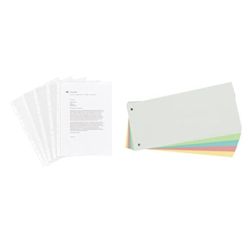 Limit Prospekthülle A4, matt und genarbt, oben offen, 300 Stück & Trennstreifen, aus Karton, gelocht, 180 g/m², 5 Farben, 100 Stück, 240 x 105 mm Limit Prospekthülle A4, matt und genarbt, oben offen, 300 Stück & Trennstreifen, aus Karton, gelocht, 180 g/m², 5 Farben, 100 Stück, 240 x 105 mm von Limit