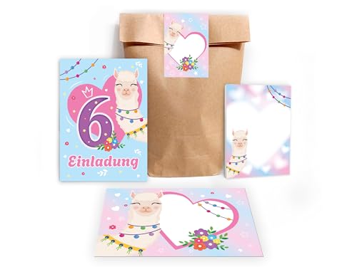 10 Einladungskarten zum 6. Kindergeburtstag Einladung Geburtstag Mädchen Kinder Mädels Teenies Mitgebsel Set inkl. 10 Umschläge, 10 Tüten, 10 Aufkleber, 10 Blöcke Tiere Kamel Lama Alpaka blau rosa 10 Einladungskarten zum 6. Kindergeburtstag Einladung Geburtstag Mädchen Kinder Mädels Teenies Mitgebsel Set inkl. 10 Umschläge, 10 Tüten, 10 Aufkleber, 10 Blöcke Tiere Kamel Lama Alpaka blau rosa von Limonia