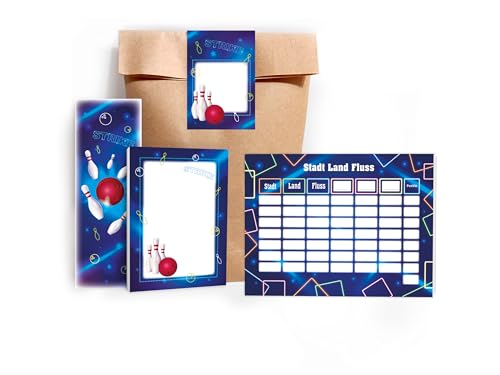 10 Lesezeichen + 10 Mini-Notizblöcke A7 + 10 Stadt-Land-Fluss A6 je 25 Blätter + 10 Tüten + 10 Aufkleber Set Gastgeschenk Mitgebsel zum Kindergeburtstag Motto-Party Jungen Jungs Boys Bowling neon 10 Lesezeichen + 10 Mini-Notizblöcke A7 + 10 Stadt-Land-Fluss A6 je 25 Blätter + 10 Tüten + 10 Aufkleber Set Gastgeschenk Mitgebsel zum Kindergeburtstag Motto-Party Jungen Jungs Boys Bowling neon von Limonia