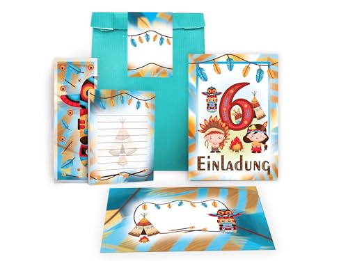 12 Einladungskarten zum 6. Kindergeburtstag Party Einladung Geburtstag Mädchen Kinder Jungs Jungen Mitgebsel inkl. 12 Umschläge, 12 Tüten, 12 Aufkleber, 12 Lesezeichen, 12 Blöcke Indianer Tipi 12 Einladungskarten zum 6. Kindergeburtstag Party Einladung Geburtstag Mädchen Kinder Jungs Jungen Mitgebsel inkl. 12 Umschläge, 12 Tüten, 12 Aufkleber, 12 Lesezeichen, 12 Blöcke Indianer Tipi von Limonia