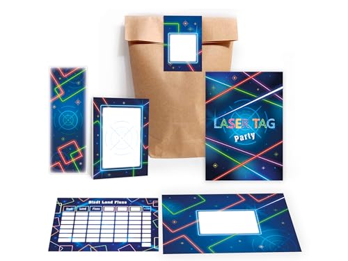 12 Einladungskarten zum Kindergeburtstag Einladung Laser Tag Geburtstag Mädchen Jungen Boys Mitgebsel inkl. 12 Umschläge, 12 Tüten, 12 Aufkleber, 12 Lesezeichen, 12 Blöcke, 12 Stadt-Land-Fluss 12 Einladungskarten zum Kindergeburtstag Einladung Laser Tag Geburtstag Mädchen Jungen Boys Mitgebsel inkl. 12 Umschläge, 12 Tüten, 12 Aufkleber, 12 Lesezeichen, 12 Blöcke, 12 Stadt-Land-Fluss von Limonia