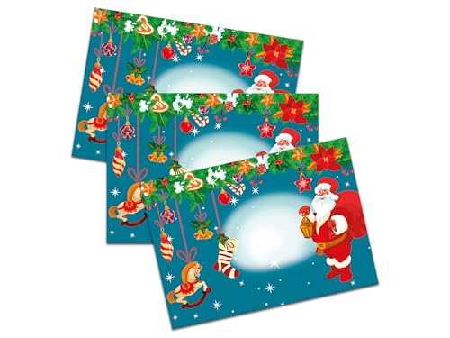 15 bunte Weihnachts-Briefumschläge Motiv Weihnachten Christmas Winter (Kuverts DIN C6 / selbstklebend mit Abziehstreifen) von Limonia