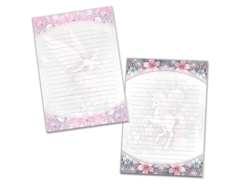 2 bunte Schreibblöcke liniert im Set Motivpapier Weihnachten Christmas Silvester Winter Wichtelgeschenk für Kinder Jungen Mädchen (2 Blöcke A5 mit je 25 Blättern) von Limonia