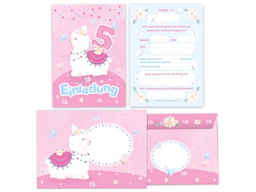 6 Einladungskarten incl. 6 Umschläge zum 5. Kindergeburtstag Einladung Geburtstag Mädchen Tiere Kamel Lama Alpaka Lama-Motiv blau rosa 6 Einladungskarten incl. 6 Umschläge zum 5. Kindergeburtstag Einladung Geburtstag Mädchen Tiere Kamel Lama Alpaka Lama-Motiv blau rosa von Limonia