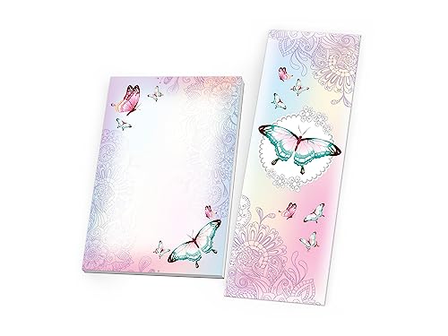 8 Lesezeichen + 8 Mini-Notizblöcke je 25 Blätter DIN A7 Malblock Set Schmetterling Blumen Mitgebsel Mitbringsel Gastgeschenk Giveaways zum Kindergeburtstag Fest Motto-Party Schule Jungen Mädchen Teens 8 Lesezeichen + 8 Mini-Notizblöcke je 25 Blätter DIN A7 Malblock Set Schmetterling Blumen Mitgebsel Mitbringsel Gastgeschenk Giveaways zum Kindergeburtstag Fest Motto-Party Schule Jungen Mädchen Teens von Limonia