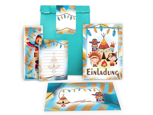 Limonia 10 Einladungskarten zum Kindergeburtstag Party Einladung Geburtstag Mädchen Kinder Jungs Jungen Boys Mitgebsel inkl. 10 Umschläge, 10 Tüten, 10 Aufkleber, 10 Lesezeichen, 10 Blöcke Indianer Limonia 10 Einladungskarten zum Kindergeburtstag Party Einladung Geburtstag Mädchen Kinder Jungs Jungen Boys Mitgebsel inkl. 10 Umschläge, 10 Tüten, 10 Aufkleber, 10 Lesezeichen, 10 Blöcke Indianer von Limonia