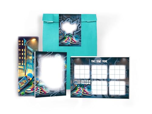 Limonia 10 Lesezeichen, 10 Mini-Notizblöcke A7, 10 Tic Tac Toe A6 je 25 Blätter, 10 Tüten, 10 Aufkleber Set Gastgeschenk Mitgebsel zum Kindergeburtstag Party Unisex Mädels Jungs Graffiti Limonia 10 Lesezeichen, 10 Mini-Notizblöcke A7, 10 Tic Tac Toe A6 je 25 Blätter, 10 Tüten, 10 Aufkleber Set Gastgeschenk Mitgebsel zum Kindergeburtstag Party Unisex Mädels Jungs Graffiti von Limonia