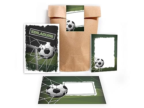 Limonia 12 Einladungskarten zum Kindergeburtstag Einladung Geburtstag Mädchen Kinder Jungs Jungen Boys Fussball Turnier incl. 12 Umschläge, 12 Tüten, 12 Aufkleber, 12 Blöcke Limonia 12 Einladungskarten zum Kindergeburtstag Einladung Geburtstag Mädchen Kinder Jungs Jungen Boys Fussball Turnier incl. 12 Umschläge, 12 Tüten, 12 Aufkleber, 12 Blöcke von Limonia