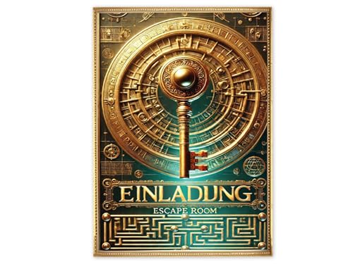 Limonia 6 Einladungskarten zum Kindergeburtstag - Geburtstagseinladung Escape Room Einladung zum Geburtstag Kinderparty Detektiv Rätselparty für Jungs und Mädchen Kinder und Erwachsene Unisex von Limonia