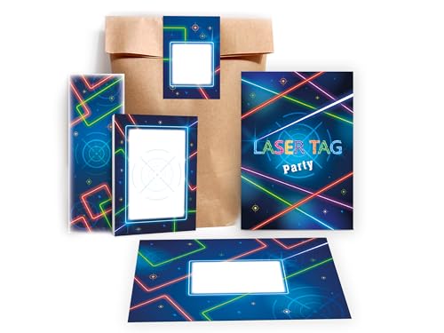 Limonia 6 Einladungskarten zum Kindergeburtstag Laser Tag neon Einladung Geburtstag Mädchen Kinder Jungs Jungen Motiv Gastgeschenk inkl. 6 Umschläge, 6 Tüten, 6 Aufkleber, 6 Lesezeichen, 6 Blöcke Limonia 6 Einladungskarten zum Kindergeburtstag Laser Tag neon Einladung Geburtstag Mädchen Kinder Jungs Jungen Motiv Gastgeschenk inkl. 6 Umschläge, 6 Tüten, 6 Aufkleber, 6 Lesezeichen, 6 Blöcke von Limonia