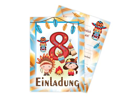 Limonia 8 Einladungskarten zum 8. Kindergeburtstag Motto Feier Fest Einladung Set Geburtstag Mädchen Kinder Jungs Jungen Boys Teenies Indianer Indianerdorf Tipi Powwow Traumfänger Limonia 8 Einladungskarten zum 8. Kindergeburtstag Motto Feier Fest Einladung Set Geburtstag Mädchen Kinder Jungs Jungen Boys Teenies Indianer Indianerdorf Tipi Powwow Traumfänger von Limonia