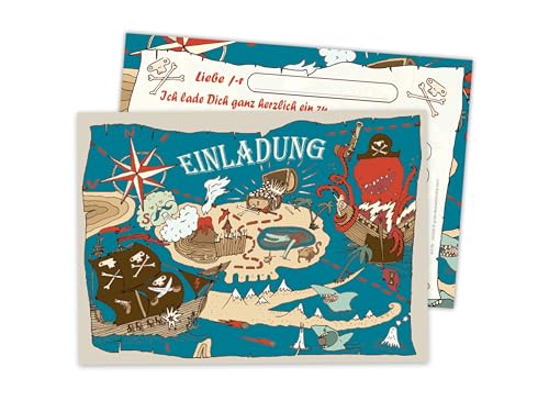 Limonia 8 Einladungskarten zum Kindergeburtstag Motto Feier Fest Einladung Set Geburtstag Mädchen Kinder Jungs Jungen Boys Teenies Piraten Schatz Schatzsuche Expedition Abenteuer Limonia 8 Einladungskarten zum Kindergeburtstag Motto Feier Fest Einladung Set Geburtstag Mädchen Kinder Jungs Jungen Boys Teenies Piraten Schatz Schatzsuche Expedition Abenteuer von Limonia