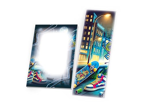 Limonia 8 Lesezeichen + 8 Mini-Notizblöcke je 25 Blätter DIN A7 Set Gastgeschenk Mitgebsel zum Kindergeburtstag Motto-Party Fest Feier Event Reise Unisex Teenies Mädels Jungs Graffiti Limonia 8 Lesezeichen + 8 Mini-Notizblöcke je 25 Blätter DIN A7 Set Gastgeschenk Mitgebsel zum Kindergeburtstag Motto-Party Fest Feier Event Reise Unisex Teenies Mädels Jungs Graffiti von Limonia