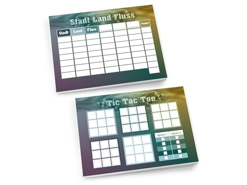 Limonia Set 1 Tic Tac Toe + 1 Stadt Land Fluss je 25 Blätter Papierspiel Mitgebsel Mitbringsel Gastgeschenk zum Kindergeburtstag Fest Motto-Party Reise Unisex Teenies Mädels Jungs Auto Rennauto Limonia Set 1 Tic Tac Toe + 1 Stadt Land Fluss je 25 Blätter Papierspiel Mitgebsel Mitbringsel Gastgeschenk zum Kindergeburtstag Fest Motto-Party Reise Unisex Teenies Mädels Jungs Auto Rennauto von Limonia