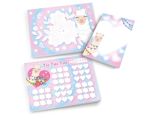 Set 1 Tic Tac Toe + 1 Mandala + 1 Mini-Notizblock je 25 Blätter Papierspiel Mitgebsel Mitbringsel Gastgeschenk zum Kindergeburtstag Fest Motto-Party Reise für Teens Mädchen Lama Herz Set 1 Tic Tac Toe + 1 Mandala + 1 Mini-Notizblock je 25 Blätter Papierspiel Mitgebsel Mitbringsel Gastgeschenk zum Kindergeburtstag Fest Motto-Party Reise für Teens Mädchen Lama Herz von Limonia