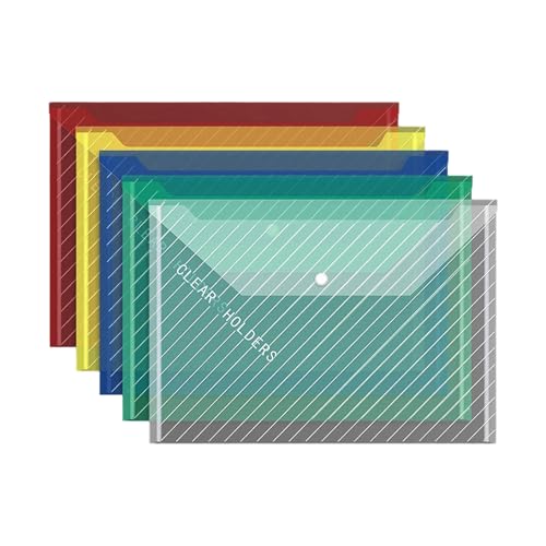 10 Stück A 4 Dokumententaschen, verdickte Aktenordner, transparentes Papier, Aufbewahrungstaschen, Organizer, transparente Ordner, Aufbewahrung von Limtula
