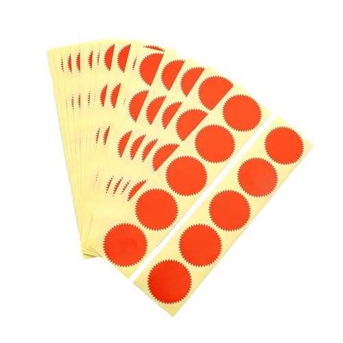 100/250PCS Golden Silver Redness Certificate Wafer Company Seal Label 45mm Round Gear Labels Sticker For Embossing Award Steel Stamp Adhesive Sticker von Limtula